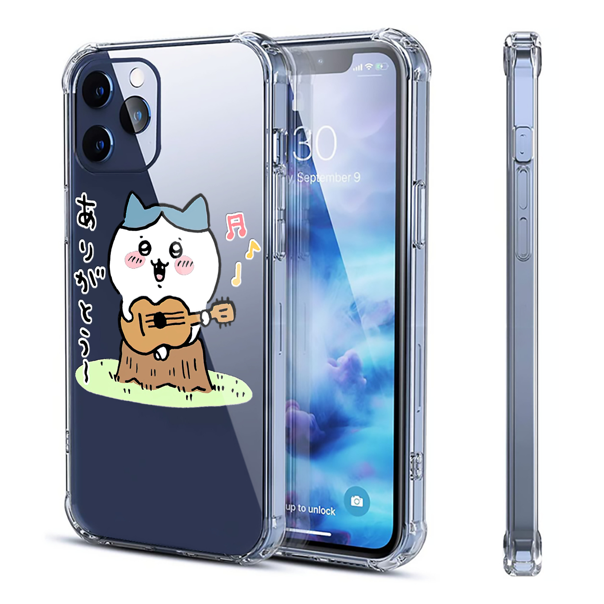 （画像用） ちいかわ ハチワレ Chii-kawa hachiware 【iPhone 12シリーズ対応】透明スマホケース（クリアソフトケース）